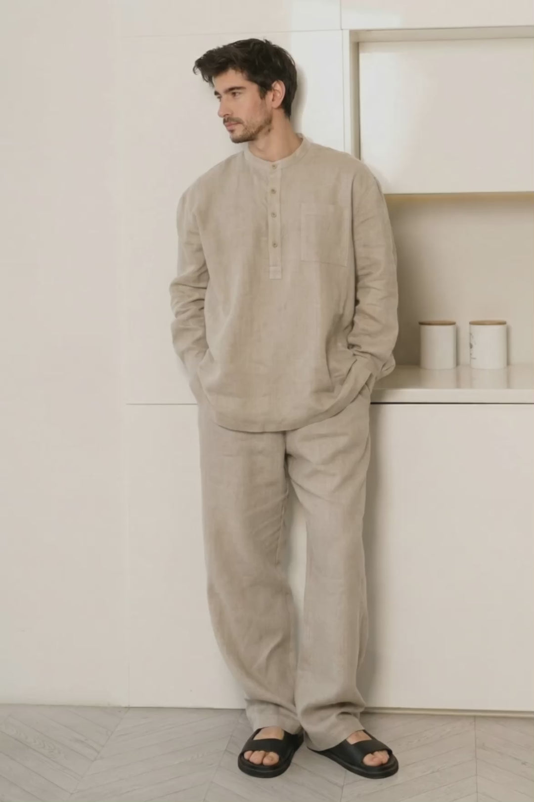 The Grain Co-ord Set (Pure Linen)